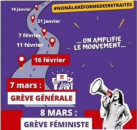 Retraites : poursuivre la mobilisation dès le 7 et 8 mars prochain